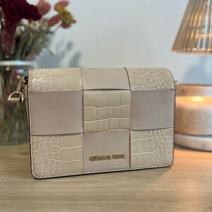 Michael Kors Beige Patchwork Crossbody Bag